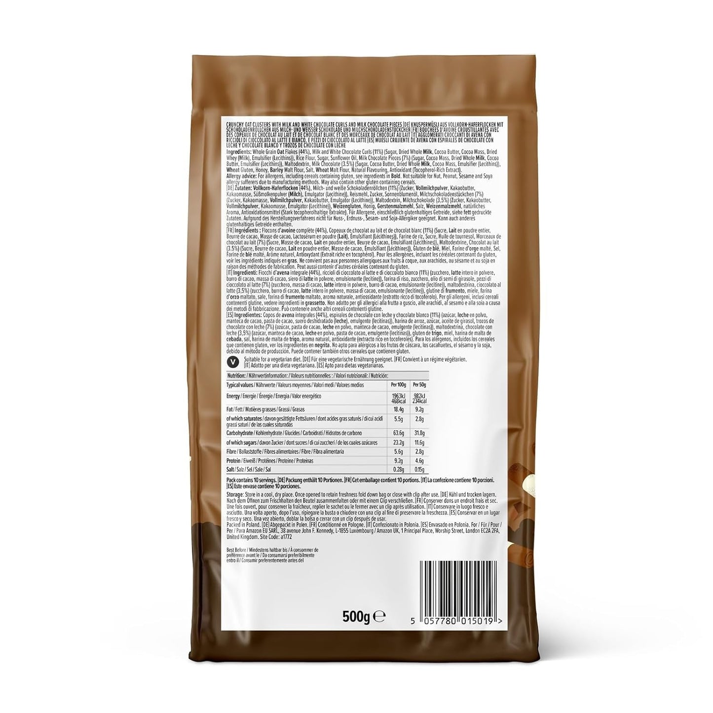 Krokante muesli met chocolade van Amazon, 500g