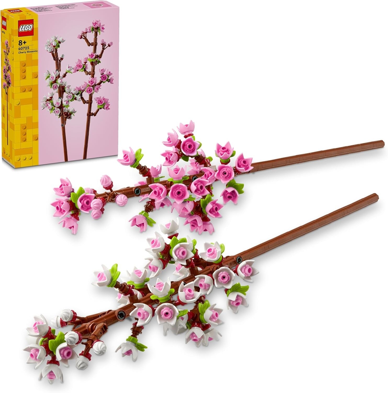 LEGO Botanicals Kersenbloesems - Kunstbloemen om te bouwen - Bureaudecoratie voor kinderen - Bloemboeket om neer te zetten - Cadeau voor dames en heren vanaf 8 jaar - Botany Collectie 40725 Bouwsets Besuche in LEGO-Store Kersenbloesems