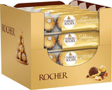 Ferrero Rocher - Krokante en romige hazelnootspecialiteitpralines - Valentijnsdagcadeau voor hem en haar - 16 pakjes van 4 individuele pralines