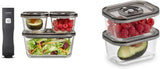 Caso Vacu OneTouch Eco set, handmatige vacumeermachine, inclusief 3 glazen vacumeercontainers en VacuBoxx Eco-Duo S - vacuüm versheidscontainer / 2 containers à 500 ml elk Voedselbewaardozen Naty Shop Standaard titel