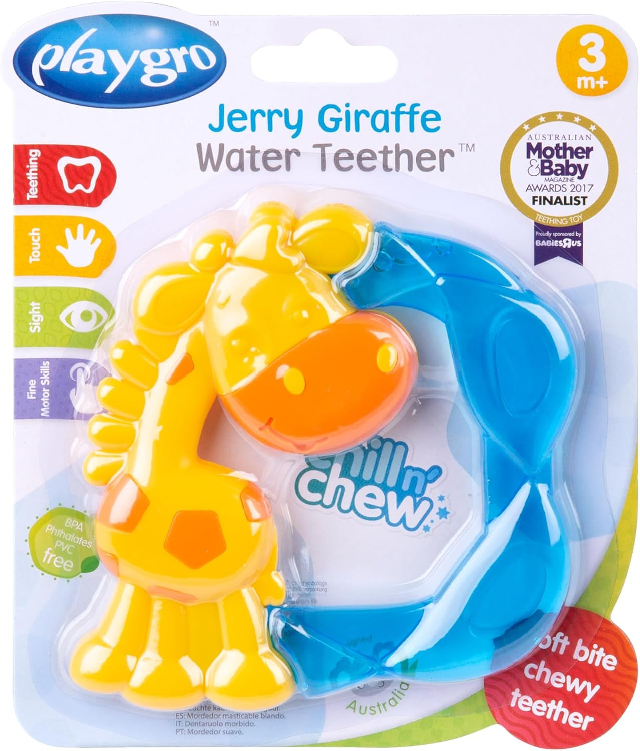 Playgro Jerry Giraffe Bijtring - Baby Bijtring - Siliconen Baby Bijtring - Siliconen Bijtring - Tandjes Hulp - Siliconen - Baby Bijtring - Kleurrijk