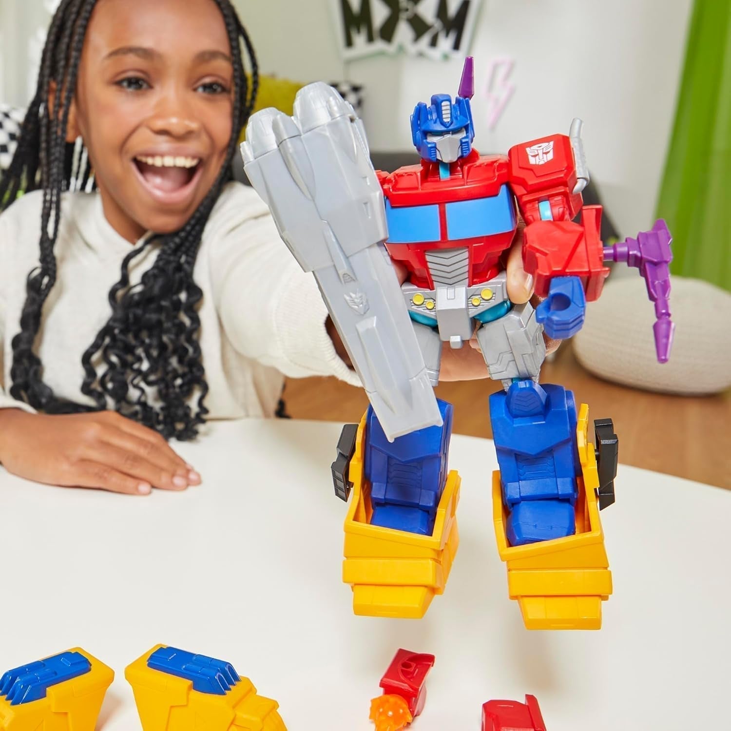 Transformers Mixmashers Optimus Prime Aanpasbare Deluxe actiefiguren en accessoires Actiefiguren Naty Shop