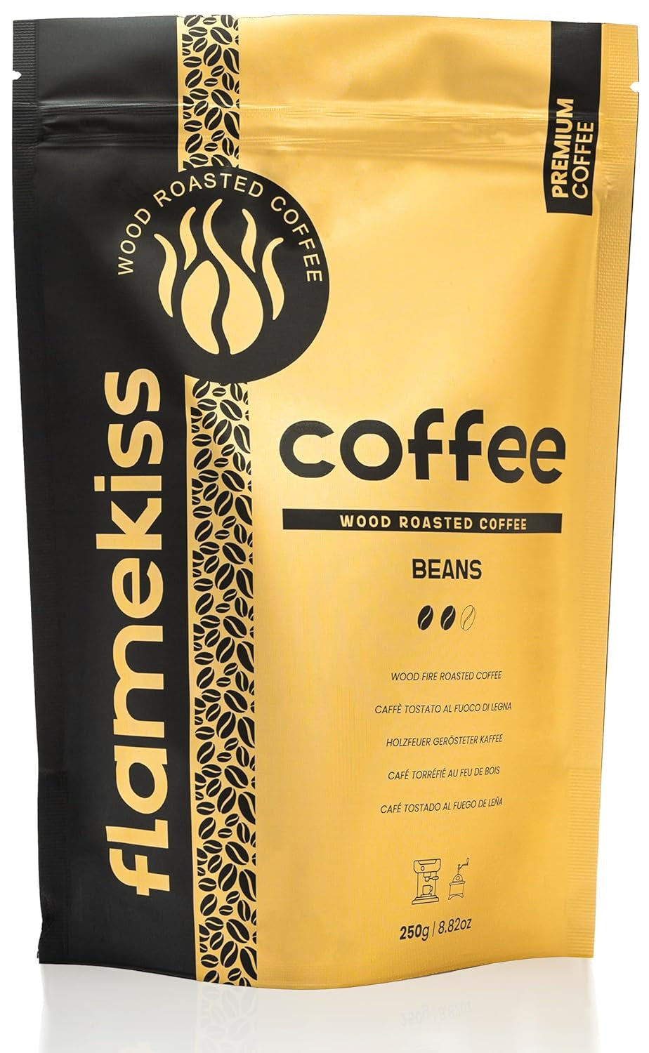 Koffiebonen 250g – Hoogwaardige Arabica- en Robusta-espressobonen, handgebrand in hout, voor de volle en aromatische smaak van koffiebonen