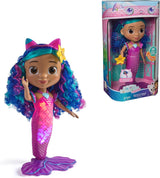DREAMWORKS GABBY'S POPPENHUIS – Sing & Shine Meerjungfrau Gabby, 35 cm groot Puppe mit Licht- en Geluidseffect, spricht Deutsch, für Kinder ab 3 Jahren