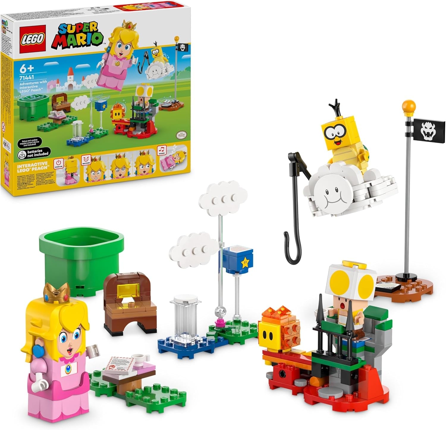 LEGO Super Mario Avonturen Met Interactieve Perzik, Kinderspeelset met Gele Pad, Nintendo cadeau voor jongens, meisjes en alle gamers vanaf 6 jaar 71441 Bouwsets Besuche den LEGO-Store Standaard titel