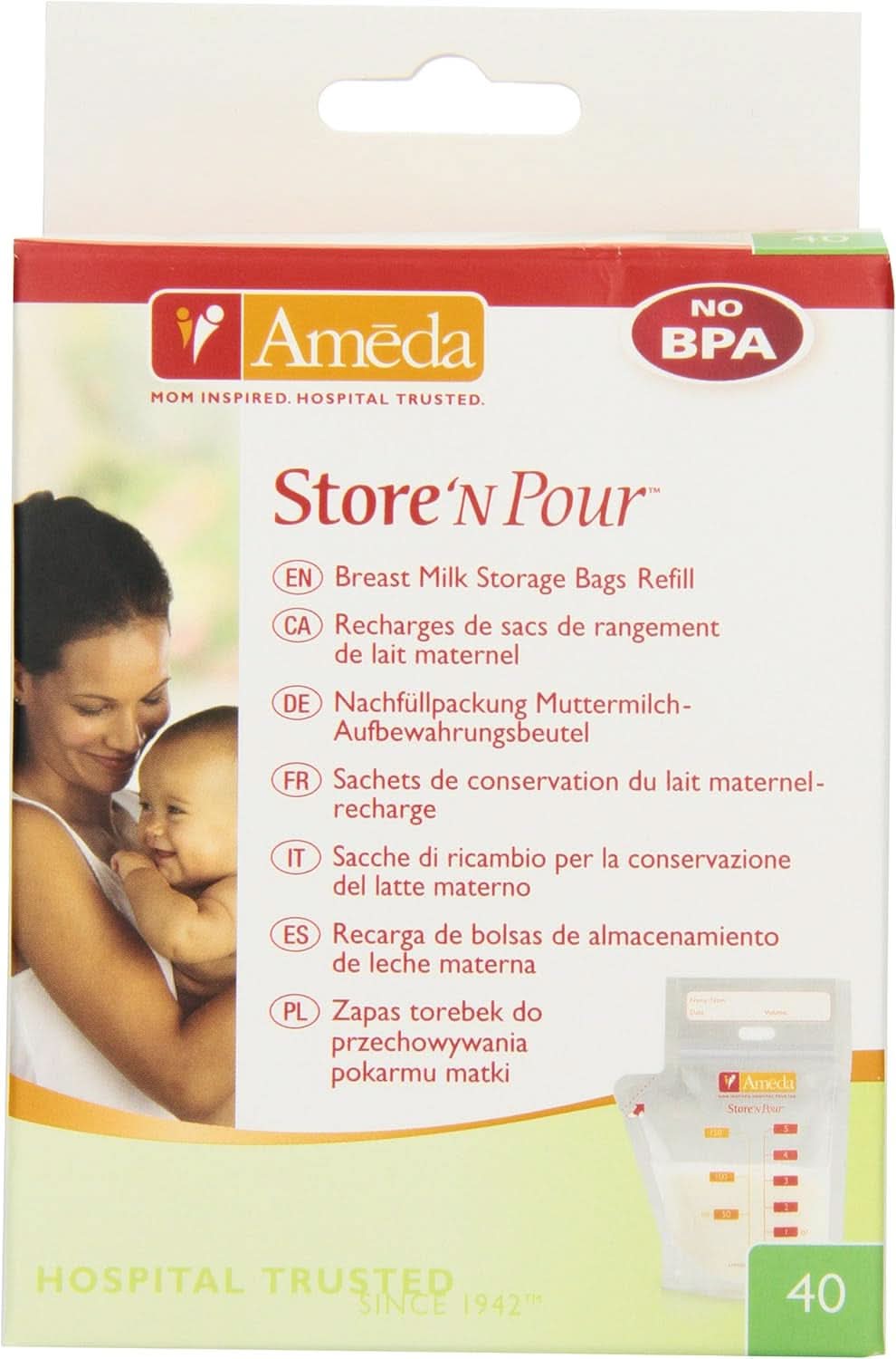 Zakjes voor moedermelk - 40 stuks Voedings- en borstvoedingsaccessoires Bebe Naty Shop