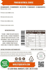 Wholefood Earth Pinhead Havermout Grof Gestabiliseerd 3kg | Niet-GMO | Rijk aan vezels