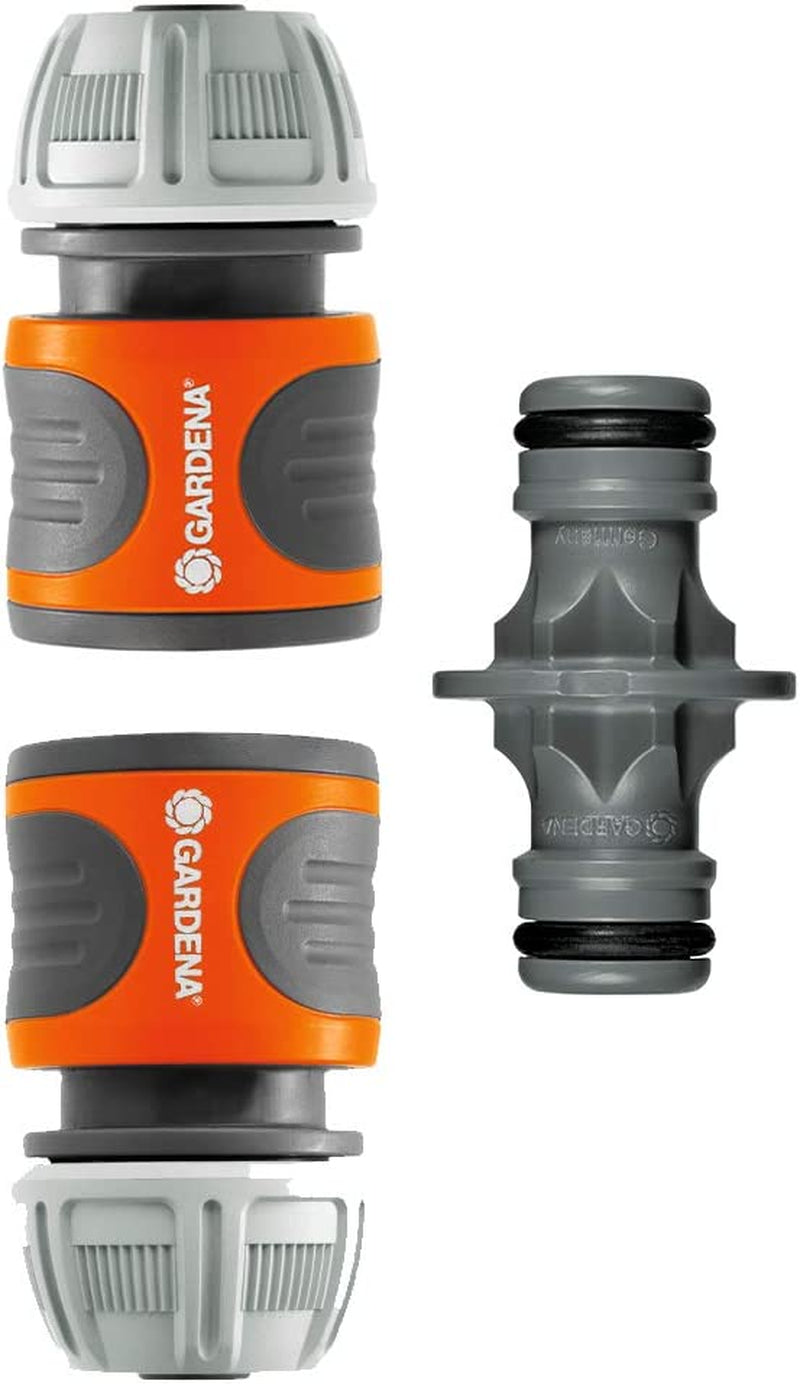 Gardena Koppelingsset: Slangkoppeling voor 13 mm (1/2 inch) en 15 mm (5/8 inch) verlenging, zelfs onder hoge waterdruk, eenvoudige montage (18283-20)