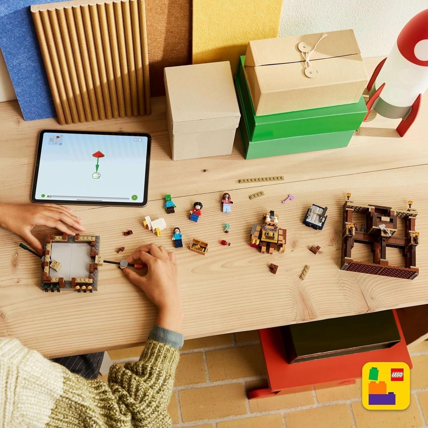 LEGO Minecraft Boslandhuis met boksring - Gamerset met Zombies en Oberborst - Interactief bouwspeelgoed met uitrusting en rails - Cadeau voor jongens en meisjes vanaf 10 jaar - 21272 Bouwsets Besuche in LEGO-Store