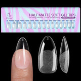 Btartbox Extra Korte Amandelnageltips - Volledige dekking Gel X Soft XS Gelnageltips - Voorgevormde semi-matte voor brede nagels Salon 320 stuks