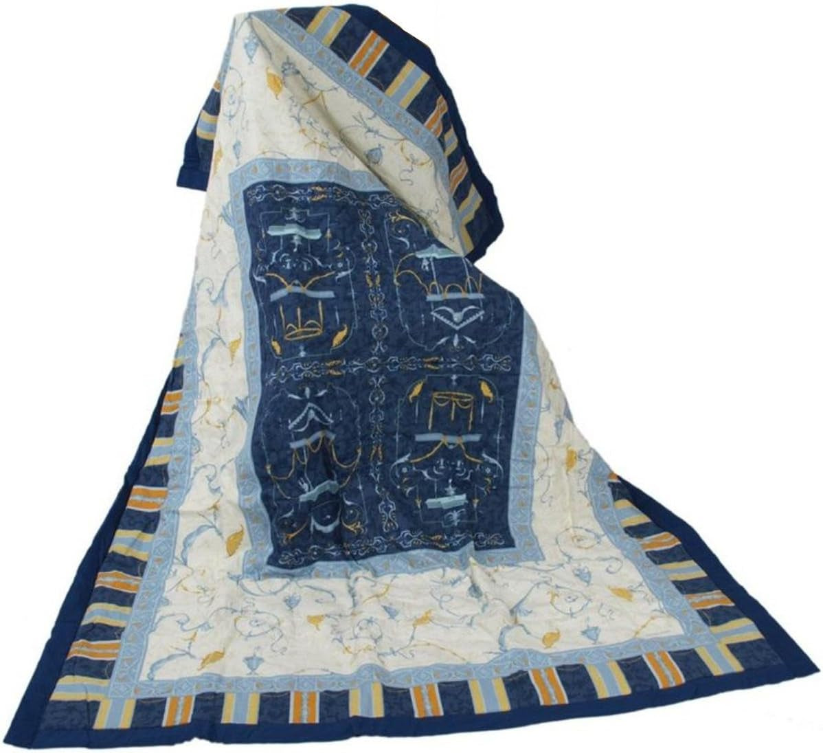 Bassetti OPLONTIS Plaid, blauw, 135X190 cm Bedden en dekens Bassetti 135X190 Cm