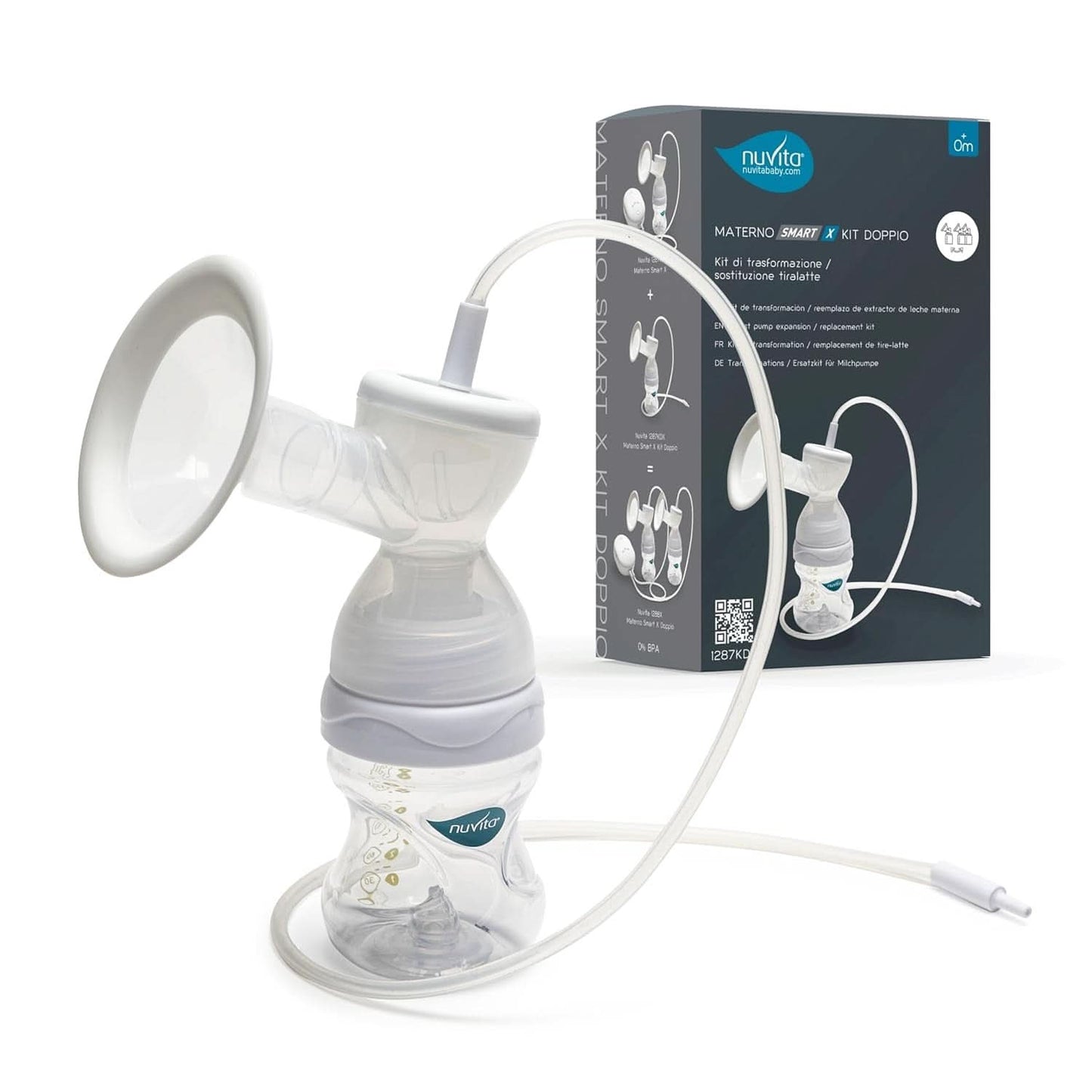 Nuvita Efficiënte dubbele afkolfset voor Materno Smart X - 1287KDX | Complete set accessoires, antikrampjesfles goedgekeurd door Aio Accesorii Hrana si Alattare Bebe Naty Shop