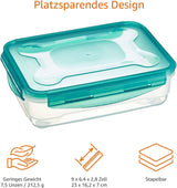 Amazon Basics Vriezercontainers in een set, met deksels, lekvrij, stapelbaar, koelkast/vriezer, BPA-vrij, kunststof, magnetron- en vaatwasmachinebestendig, 3 x 1,2 l, doorzichtige voedselbewaardozen Naty Shop