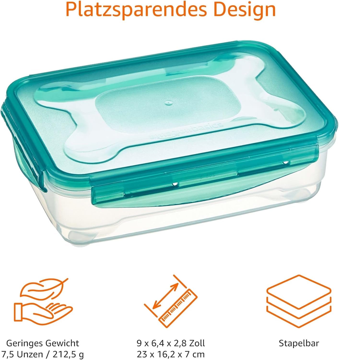 Amazon Basics Vriezercontainers in een set, met deksels, lekvrij, stapelbaar, koelkast/vriezer, BPA-vrij, kunststof, magnetron- en vaatwasmachinebestendig, 3 x 1,2 l, doorzichtige voedselbewaardozen Naty Shop