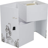 Alice in Wonderland fijne porseleinen theepot en melkkan, porseleinen kom en melkkan in een luxe geschenkdoos
