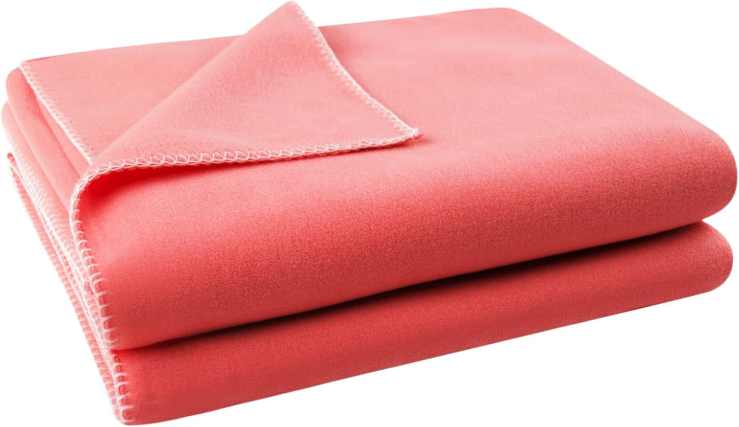 Zoeppritz deken in kleur: Rood, Gemaakt van 65% Polyester, 35% Viscose, Afmeting: 160X200 Cm, 103291-235-160X200 Zoeppritz Bedden en Hoezen Sinds 1828 235 Koraal 160X200 Cm