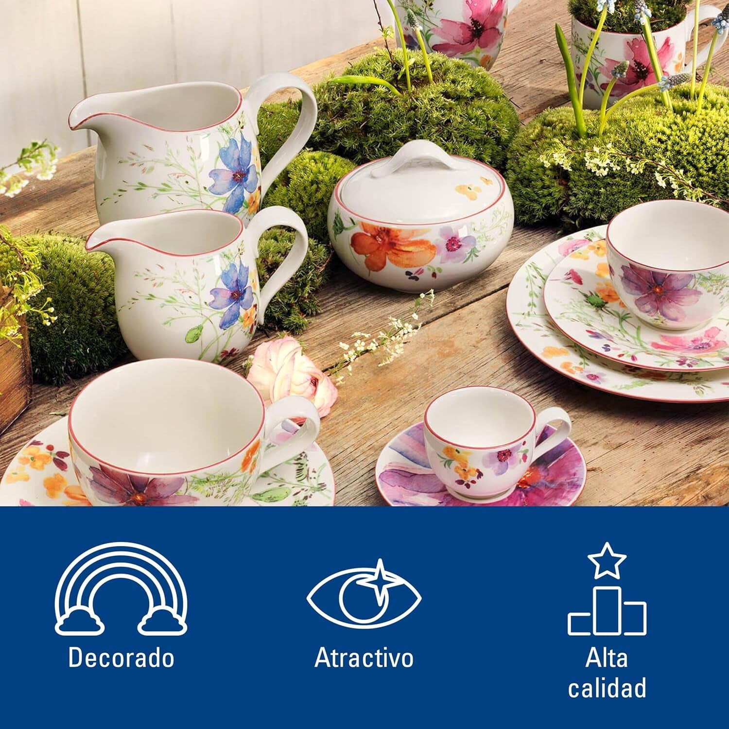 Villeroy & Boch - Mariefleur Suikerpot, Diverse Kleuren, Vaatwasmachinebestendig, Magnetronbestendig, Suikerpot Met Deksel, Suikerpot, Opbergruimte, Koffieaccessoire, Bloemenservies, Premium Porselein