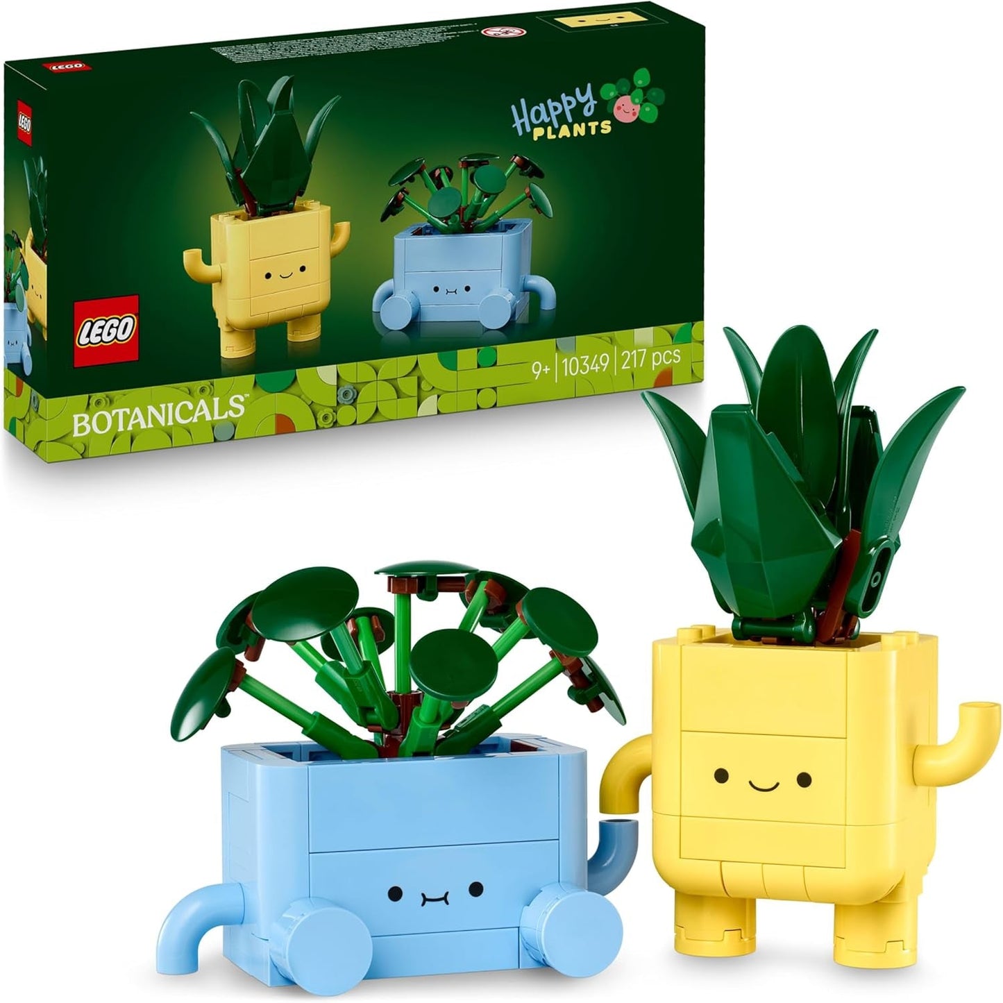 LEGO Botanicals Happy Plants - DIY-set voor kinderen met 2 kunstbloemen en 2 kleurrijke bloempotten met cartoongezichten - Cadeau-idee voor meisjes vanaf 9 jaar - 10349 Bouwsets Besuche den LEGO-Store Standaard titel