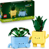 LEGO Botanicals Happy Plants - DIY-set voor kinderen met 2 kunstbloemen en 2 kleurrijke bloempotten met cartoongezichten - Cadeau-idee voor meisjes vanaf 9 jaar - 10349 Bouwsets Besuche den LEGO-Store Standaard titel