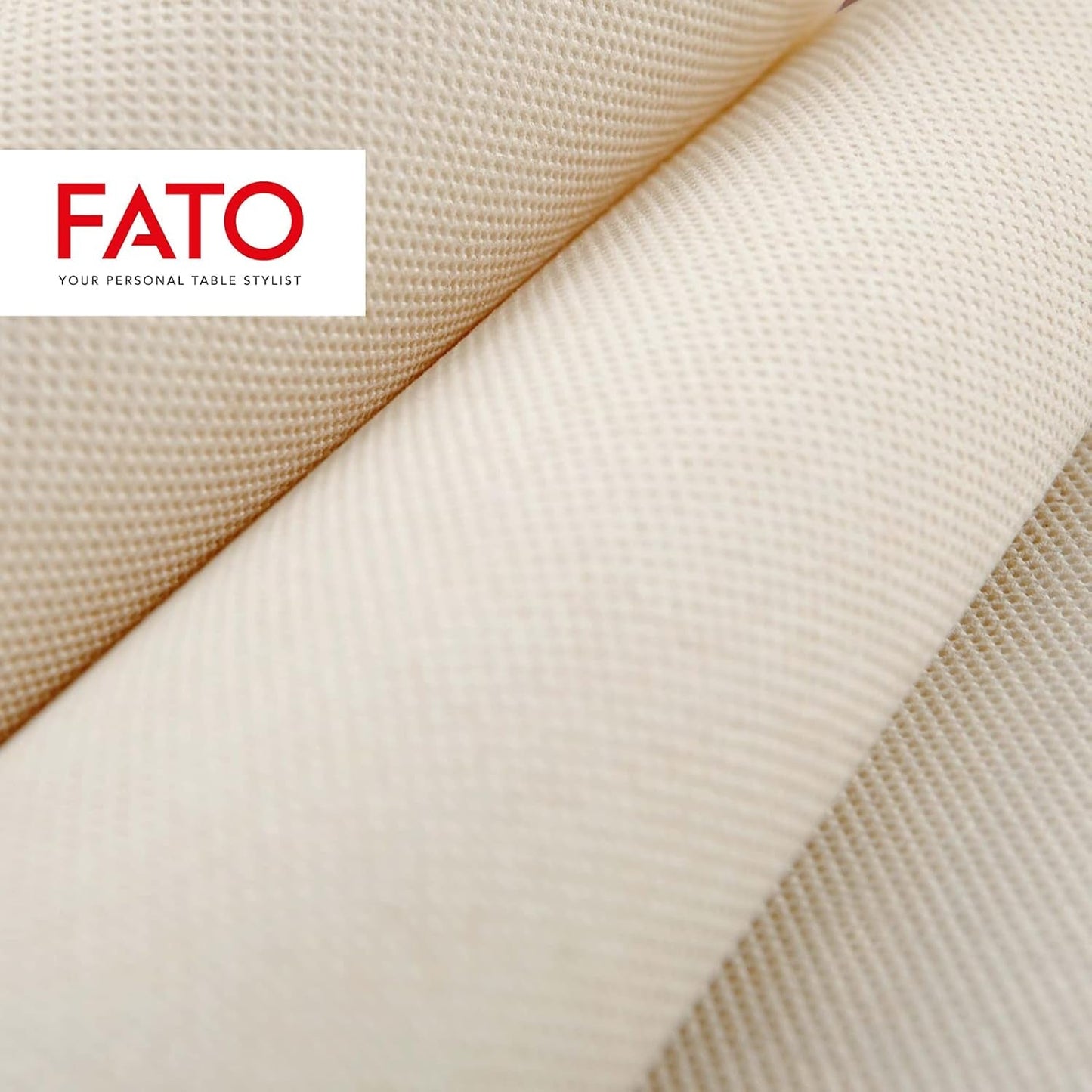 Fato - Natuurlijke 4-voudige wegwerp papieren servetten, milieuvriendelijk, 40 stuks, maat 38X38, 2-laags, 100% gerecycled papier