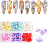 3D bloemnagels, 6 rasters, bloemnagelbedels, acryl nagelsteentjes, nagelaccessoires, DIY lente nageldecoraties