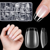 Korte kunstnagels Ballerina 120 stuks lijm op 12 maten Korte kunstnagels Zachte gel Volledige dekking nageltips voor korte gelnagels S