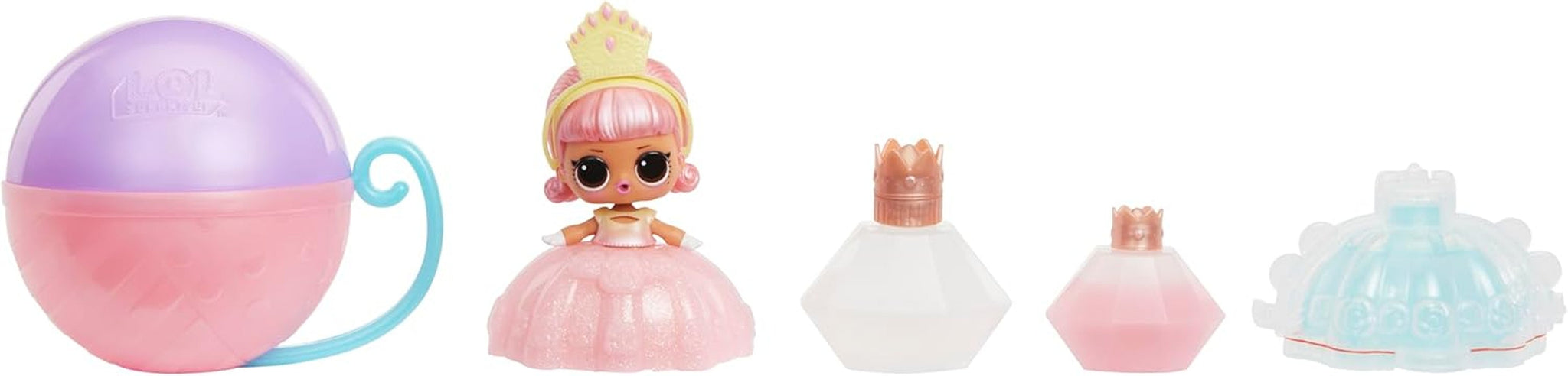 LOL Verrassing! Princess Tots - Inclusief 1 pop, gepantserde verpakking, 2 verf om een ​​prinsessenjurk te maken, 8 poppen om te verzamelen