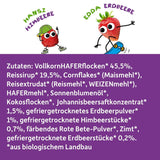 FRECHE FREUNDE Biologische ontbijtmuesli Edda's bessen knapperige mueslimix voor schoolkinderen met gevriesdroogde aardbeien Veganistisch 6-pack (6 x 280 g)
