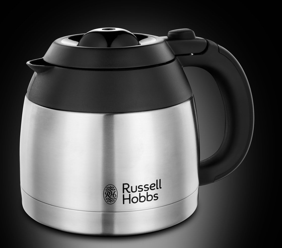 Russell Hobbs Koffiezetapparaat [Douchekop voor optimale extractie en aroma] Adventure (1 tot 8 kopjes, 1,0 liter thermische karaf, automatische uitschakeling, antidruppelsysteem, 1100 W) Filterkoffiezetapparaat 24020-56