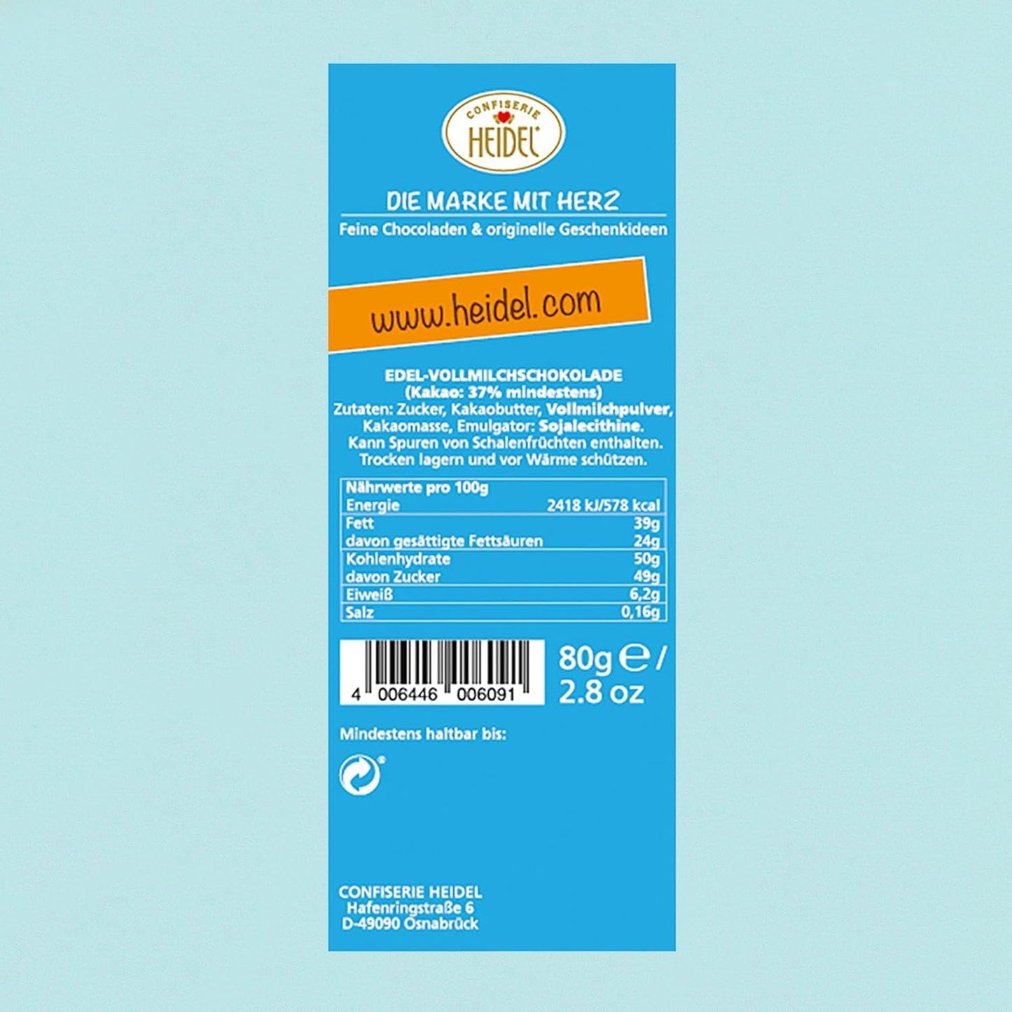 Heidel Thank You melkchocoladerepen 3x80g, 16 mini-repen van 5g per verpakking, Verschillende uitingen van dankbaarheid, Prachtig cadeau-idee