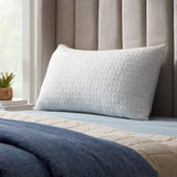 LUCID kussen 40 X 80 cm met hybride vulling van versnipperd traagschuim en microvezel - uitneembare, verstelbare vulling - wasbare hoes - voor zij-, rug- en buikslapers Naty Shop standaard kussens 40 X 80 Cm