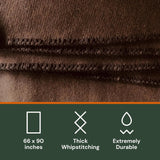Woolly Mammoth Woolen Co. kampeerdeken, extra groot, merinowol, De perfecte outdooruitrusting voor bushcraft, kamperen, trekking, wandelen, survival of hutdeken. Bruin, 168 X 228 bedden en dekens Woolly Mammoth Woollen Company