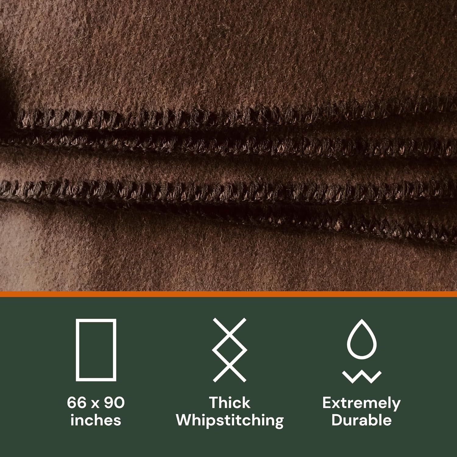 Woolly Mammoth Woolen Co. kampeerdeken, extra groot, merinowol, De perfecte outdooruitrusting voor bushcraft, kamperen, trekking, wandelen, survival of hutdeken. Bruin, 168 X 228 bedden en dekens Woolly Mammoth Woollen Company