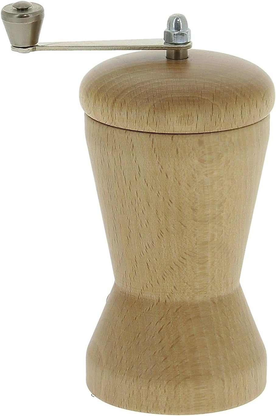 316 C 3-7/8-inch nootmuskaatmolen, beukenhout met zwengel, natuurlijk door slijpmachines en snijmachines Naty Shop standaardtitel