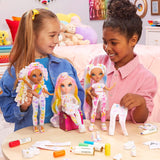 Rainbow High Color & Create DIY Modepuppe - Grüne Augen, Zopfe, extra Top & Schuhe, abwaschbare Regenbogenstifte - Ausmalen, Gestalten, Spielen, Auswaschen - voor kinderen van 4-12 jaar en Sammler