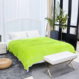 Sourcing Map Gezellige deken sprei Zachte en warme fleecedeken als bankdeken Bankdeken Woonkamer- en knuffeldeken Wollen deken zacht fluweel pluche appelgroen 150X200Cm Bedden en dekens uxcell