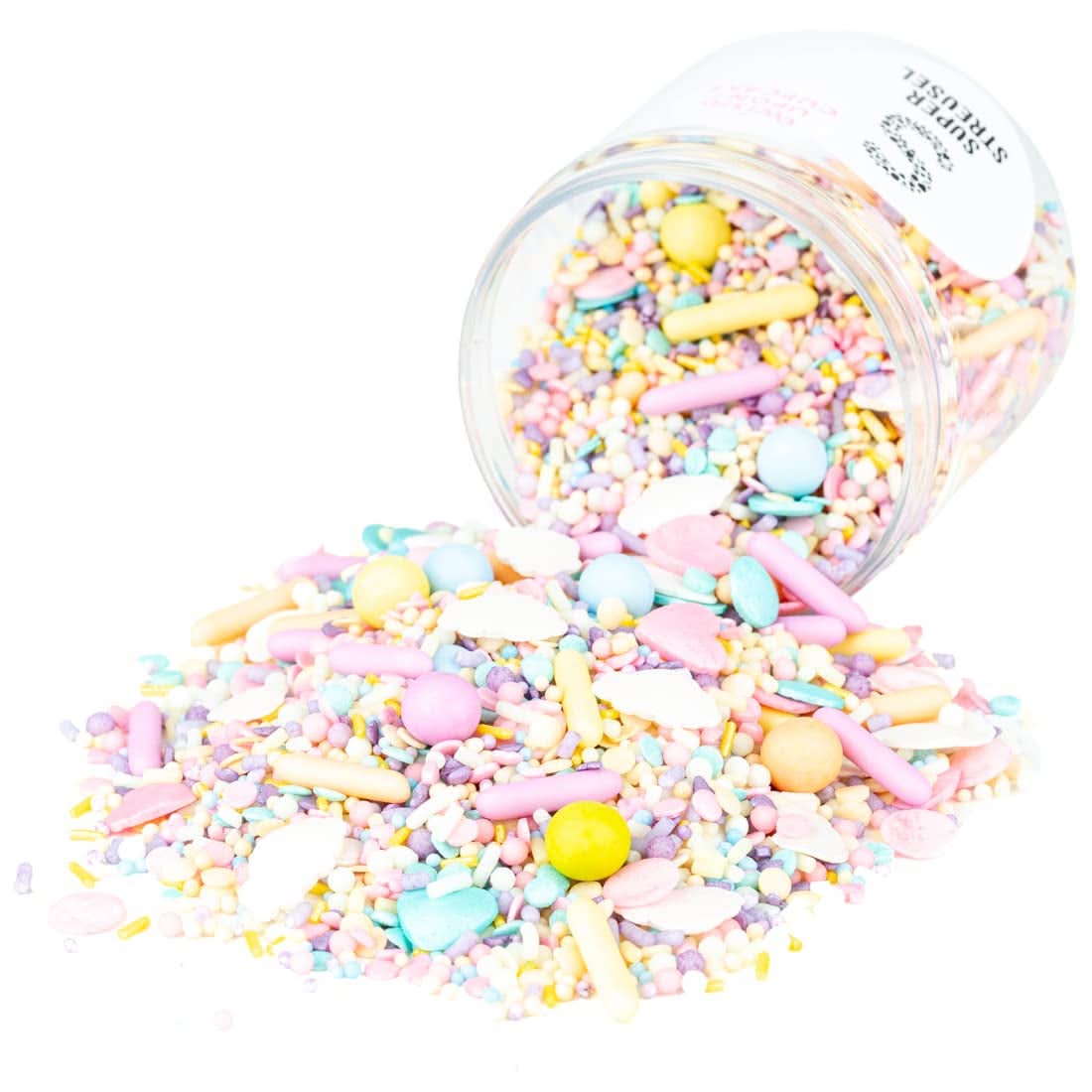 Super Streusel Carusel Pastel, hagelslag in pastelkleuren, 90 gram Hagelslag Naty Shop
