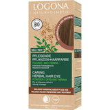 LOGONA Natural Cosmetics Kruiden voedende haarverf, biologische hennapoeder Veganistische haarverf voor intense kleur en glans, Kruidenhaarverf in koperblond (blond), 1 x 100 g Naty Shop Asbruine haarverf 100G (1 verpakking)