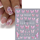 5D vlinder nagelstickers met reliëf zelfklevende vlinders nageldecoratiestickers aurora vlinder nail art stickers nagelaccessoires ontwerp vlinder nagelstickers nail art stickers