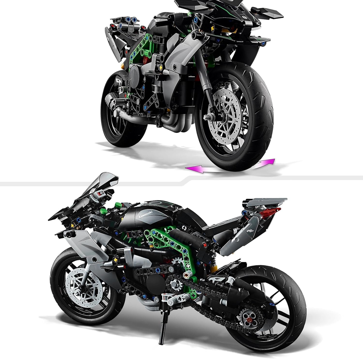 LEGO Technic Kawasaki Ninja H2R Motor, verjaardagscadeau voor kinderen en volwassenen, decoratie, speelgoed, model voor jongens en meisjes vanaf 10 jaar 42170 Bouwsets Bekijk de LEGO-Store