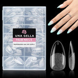 Ballerina Gel Nagel Tips 216 stks 12 Maten Zachte Gel Nagel Tips Volledige Dekking Nagelverlenging Set Semi Matte DIY Thuis Kunst