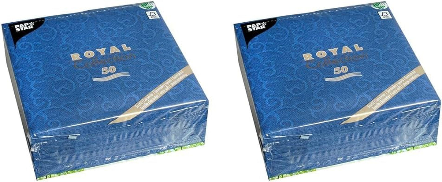 Papstar, 50 servetten "ROYAL Collection" 1/4-vouw 40 Cm X 40 Cm champagne "Casali", #84877