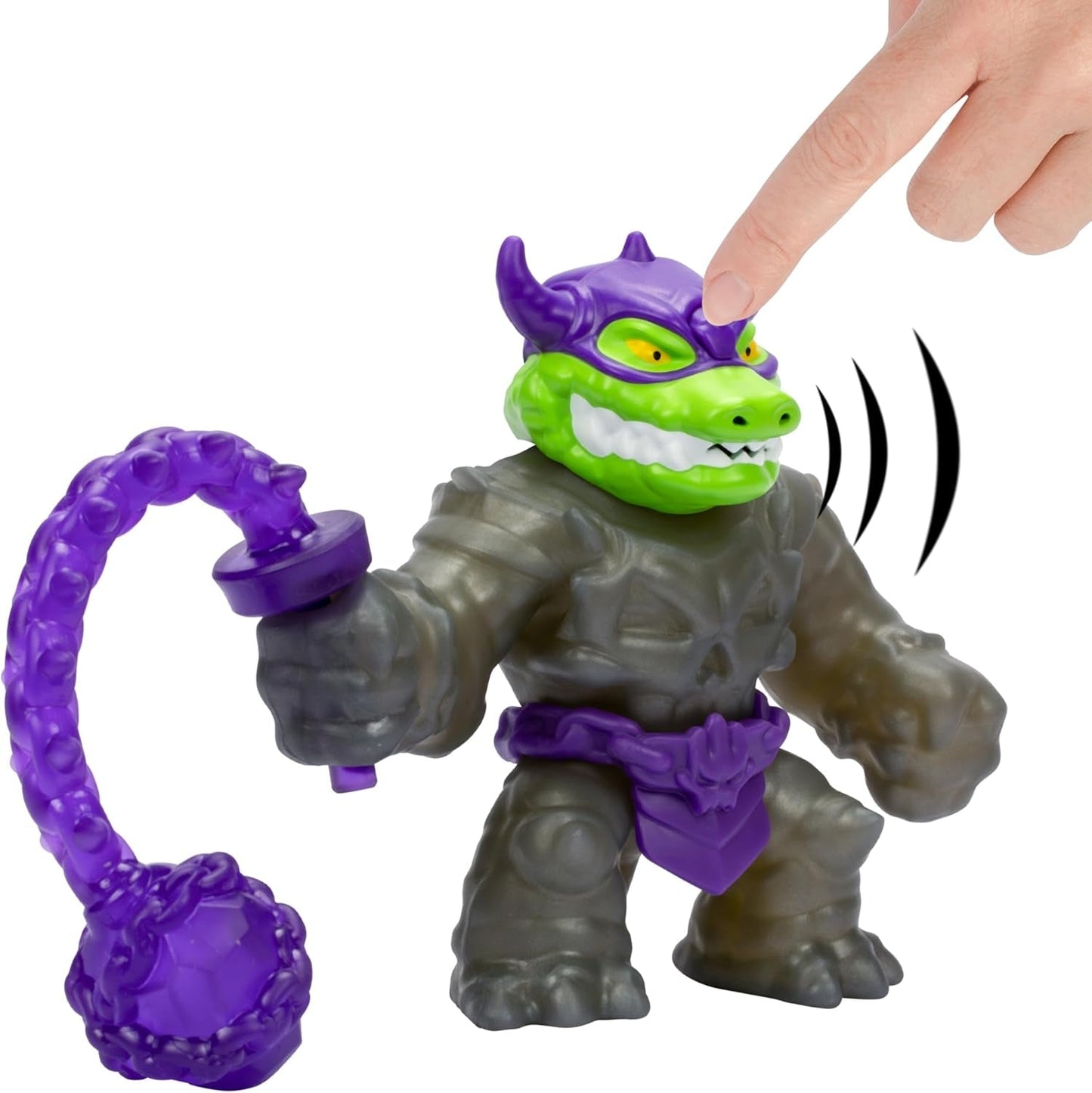 Heroes of Goo Jit Zu Stretch Strikers Deluxe Hero Pack Rock Jaw Rekbaar actiefiguur met 20+ coole vechtuitrusting Actiefiguren Naty Shop