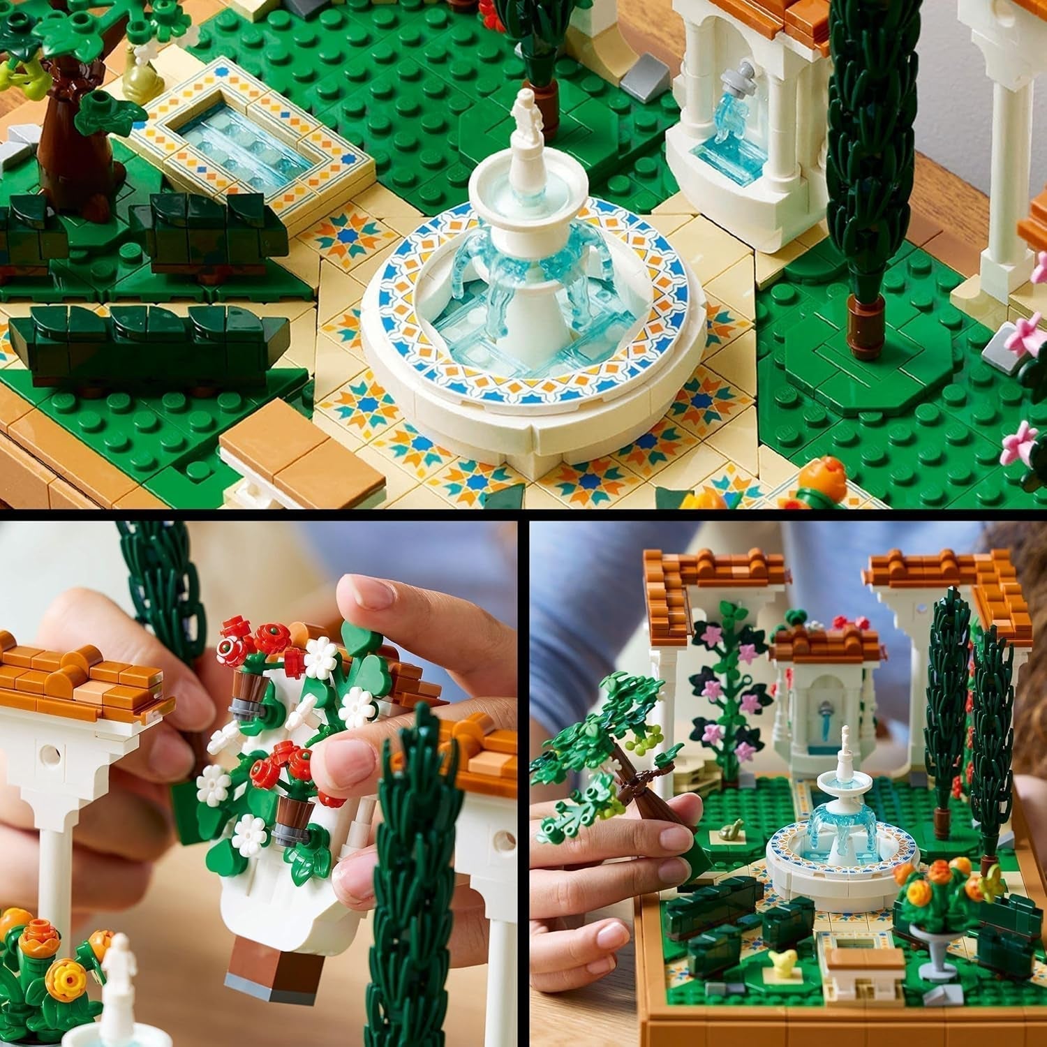 LEGO Icons Fountain Garden - Miniatuurbouwset voor volwassenen met bladeren, cipressen, bomen, wijnranken, bloemen - Creatief verjaardagscadeau-idee, housewarming-cadeau voor dames, heren - 10359 Bouwsets Beuche in LEGO-Store