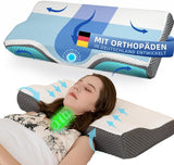 Nekpijnkussen, ergonomisch orthopedisch nekkussen, zijrug buikkussen van traagschuim, anti-snurkkussen voor mannen vrouwen (62 * 34,5 * 12/8CM) Cervicale orthopedische kussens Naty Shop Standaardtitel