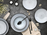 CreaTable, 23964, Serie Malmö, 18-teiliges Geschirrset voor 6 Personen, Teller Set aus Steinzeug, spülmaschinen- en microwellengeeignet, Qualitätsproductie