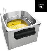 Taurus Professional 2 plus - Oliefriteuse, 2 liter, 1700 W, 18/8 roestvrij staal Apparaten Naty Shop