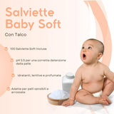 Babydoekjes met talk voor de gevoelige huid, alcoholvrij, huidvriendelijk, pH 5,5, licht geparfumeerd, 1200 stuks (12 stuks)