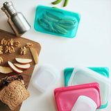 Stasher Bag Herbruikbare premium siliconen voedselzak Sandwichzak Doorzichtig Duurzaam Oven Vaatwasmachine Vriezerbestendig Milieuvriendelijke lunchtas Lekvrij 828 ml voedselbewaardozen Naty Shop
