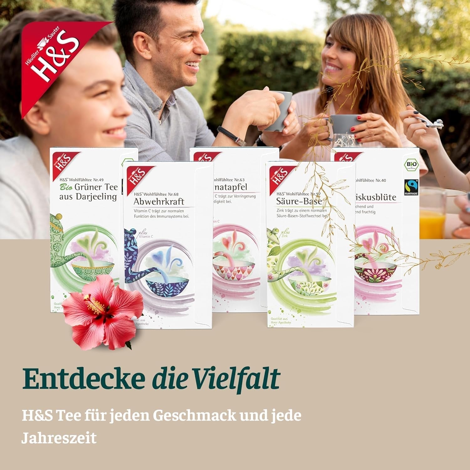 H&S Vitamine C Fruitthee: Smaakvolle en verfrissende fruittheemix, 20 x 2,7 g